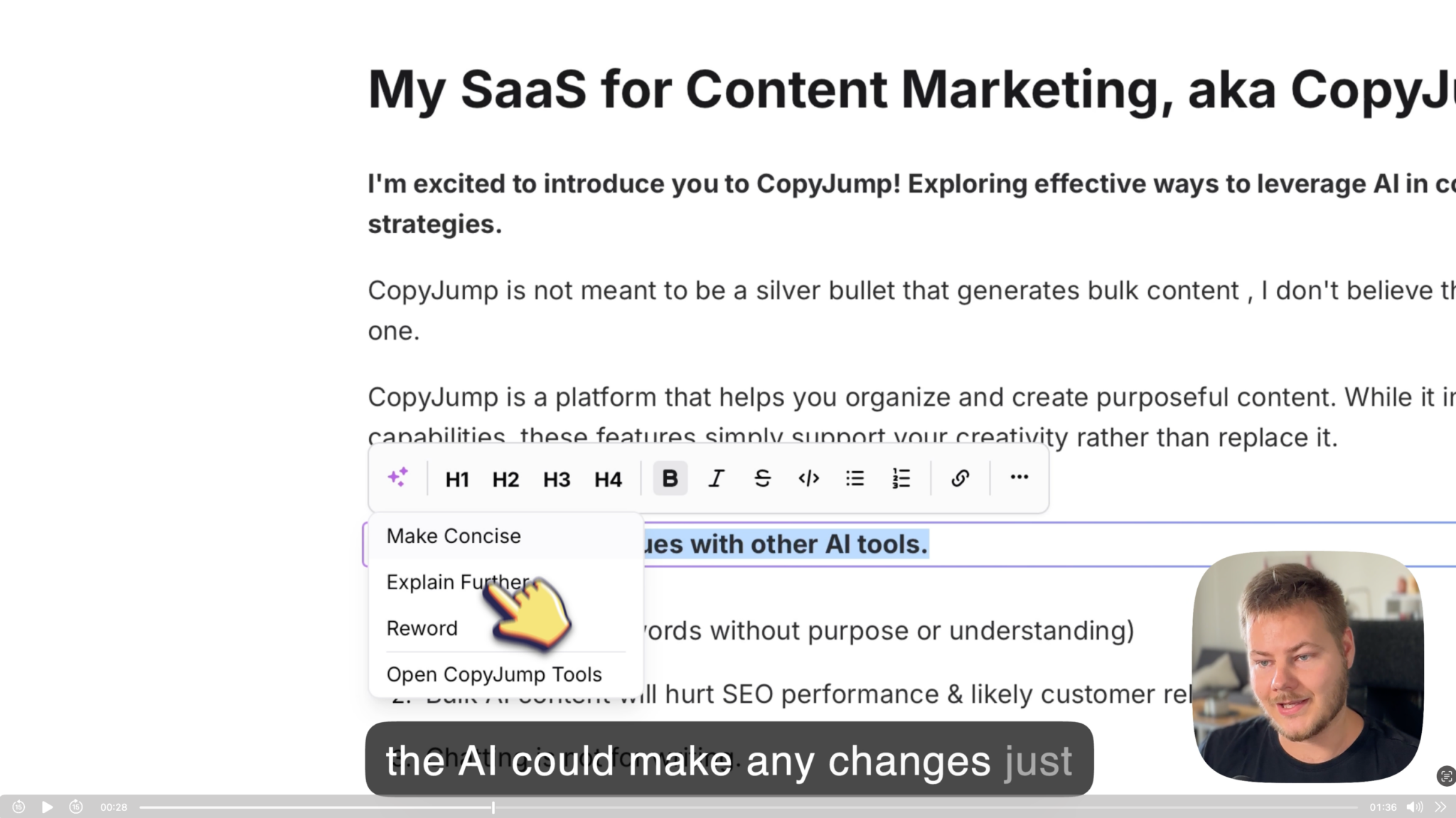 CopyJump editor video still